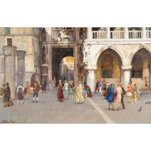 Sefano NOVO (1862-1927)  "Promenade à Venise"
