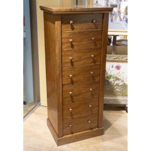 Semainier en acajou d'époque Victorienne XIXème sècle