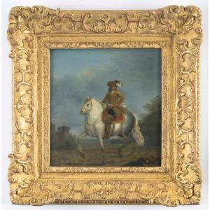  Pair Of Portraits Of Horsemen. 17th-century Dutch School