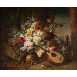 Jean Alexandre Remy COUDER (1808-1879), Nature morte aux fleurs