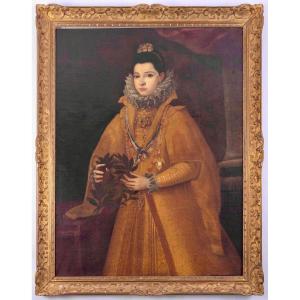 Portrait en pied d'une Dame de Cour, suiveur de JUAN PANTOJA DE LA CRUZ (1553-1608)