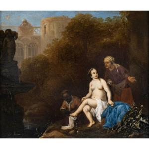 "the Bath Of Bathsheba," Attributed To Cornelius Van Polenburgh (1594–1667)