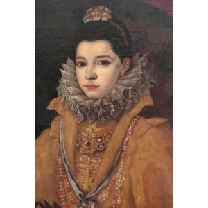 Portrait d’une dame de la noblesse espagnole. Suiveur de Juan Pantoja de la Cruz 1553-1608