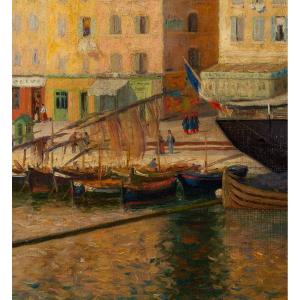Henry Bouvet 1859-1945. The Port Of Marseilles.