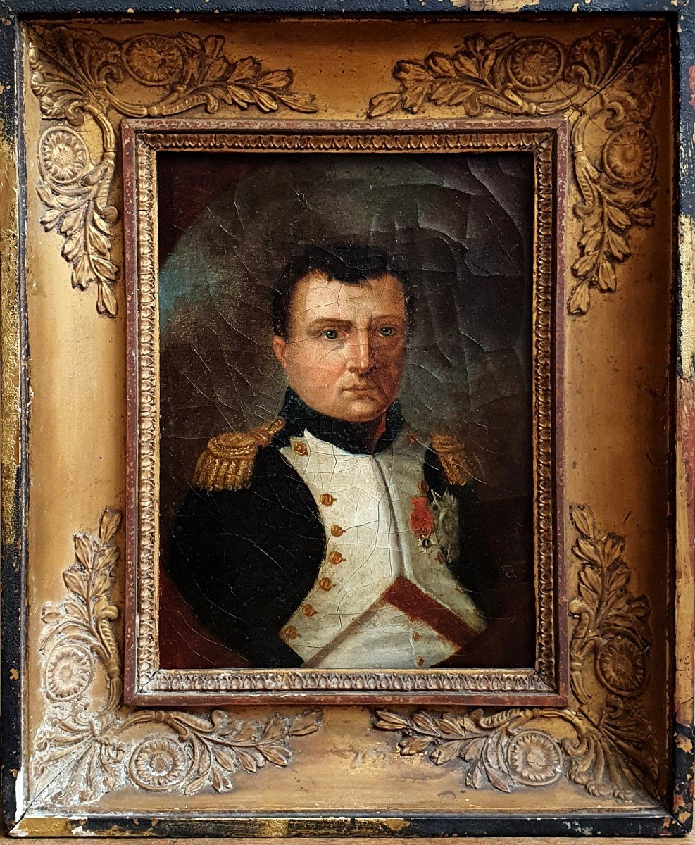 Napoléon Ier, Empereur Des Français Portrait Huile Sur Toile Caldairou 1829