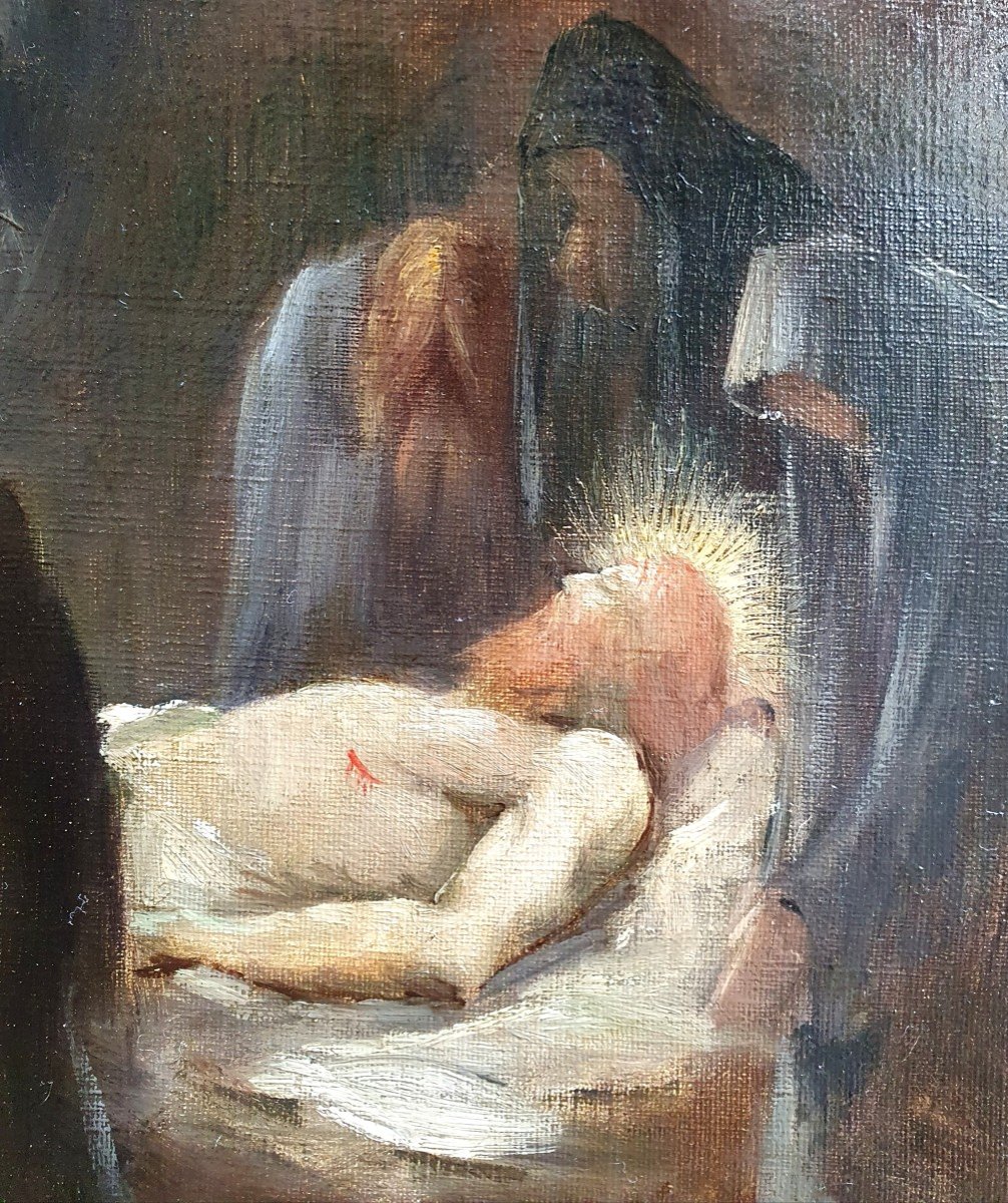 Octave Tassaert La Mort Du Christ Huile Sur Toile Symbolisme-photo-1