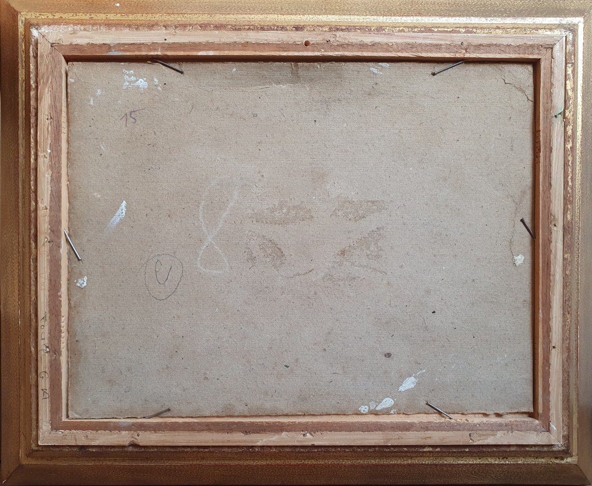 Augustin Zwiller Nature Morte Aux Pommes Huile Sur Carton -photo-3