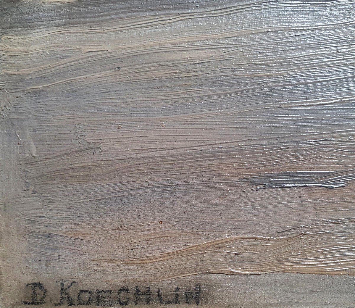 Daniel Koechlin The Beach Of Villers Sur Mer Oil On Panel Normandy Impressionism -photo-1