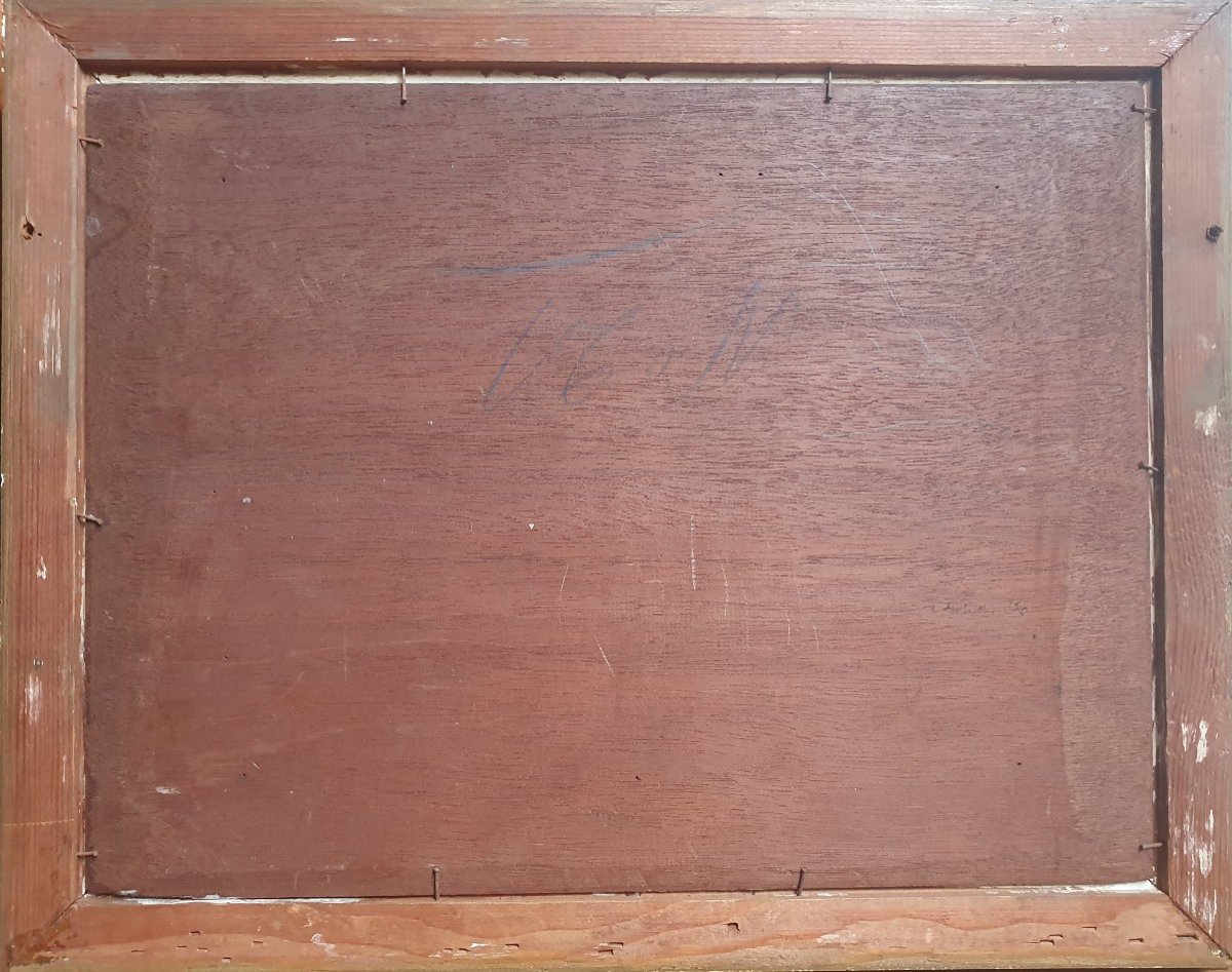 Daniel Koechlin The Beach Of Villers Sur Mer Oil On Panel Normandy Impressionism -photo-2