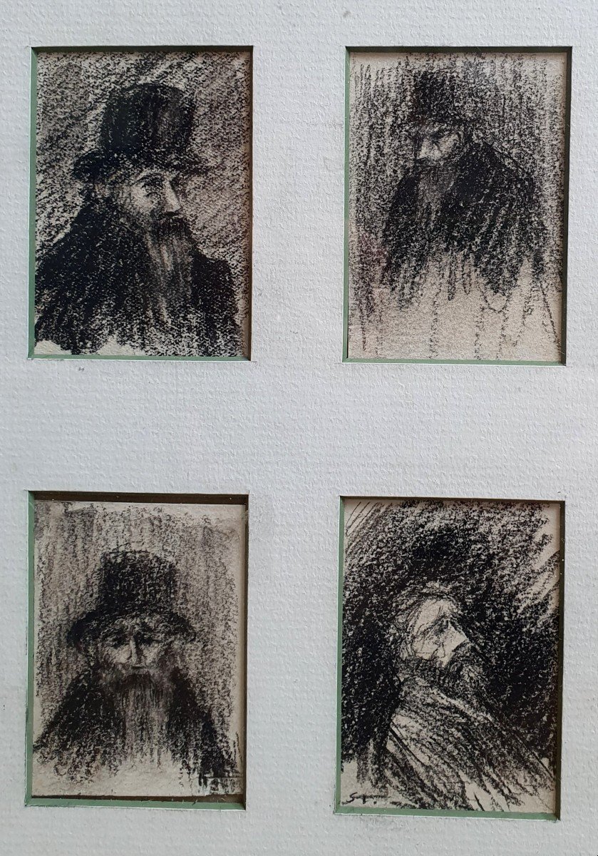 Théophile Alexandre Steinlen 4 Portraits De Jehan Rictus Dessins Les Soliloques Du Pauvre