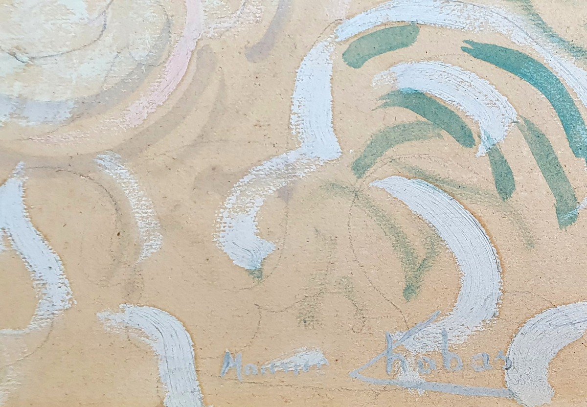 Maurice Chabas The Virgin Mary Gouache Or Oil On Paper -photo-2