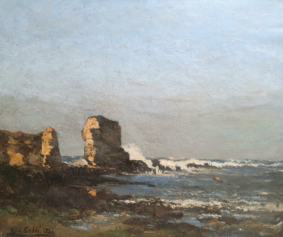 Louis Alexandre Cabié Environs De Royan Huile Sur Toile 1923 Bord De Mer 