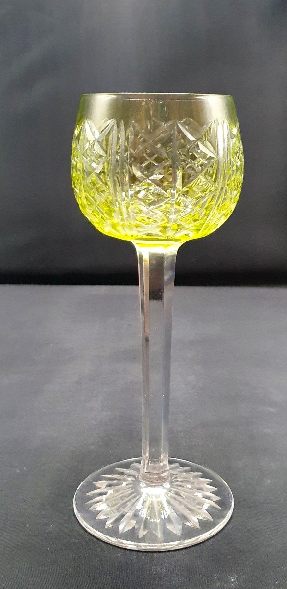 6 Verres à Vin Saint-louis Modèle Riesling Rhin Roemer  Décor Taillé-photo-2