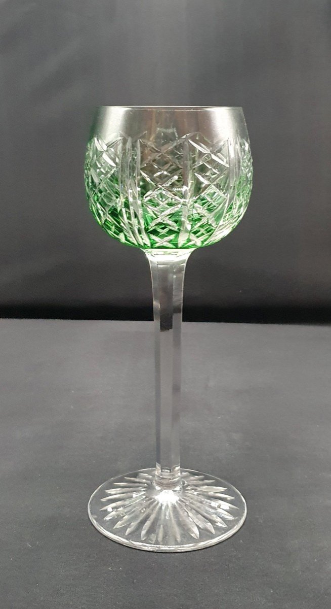 6 Verres à Vin Saint-louis Modèle Riesling Rhin Roemer  Décor Taillé-photo-4