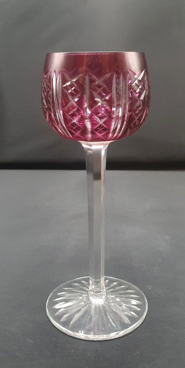 6 Verres à Vin Saint-louis Modèle Riesling Rhin Roemer  Décor Taillé-photo-1