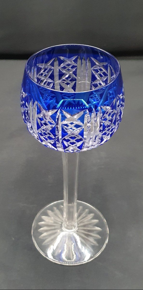 6 Verres à Vin Saint-louis Modèle Riesling Rhin Roemer  Décor Taillé-photo-3