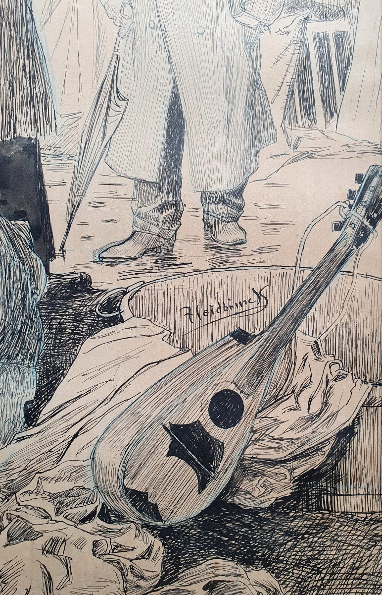 Oswald Heidbrinck Drawing The Scrap Metal Fair Bd Richard Lenoir 11th Arrondissement Paris-photo-5