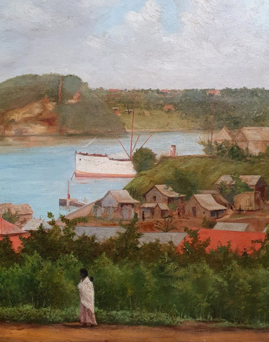 Animated Landscape In Brazil? Oil On Canvas 1905 Signed Lapied -photo-4