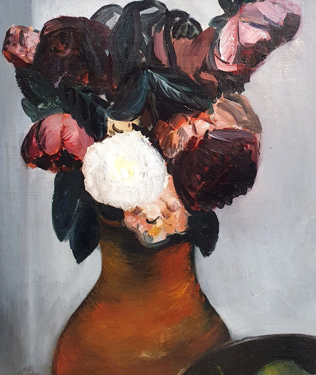 Jacinto Salvadó Still Life With Fruit And Vase Of Flowers Derain Picasso Spanish Artist-photo-3