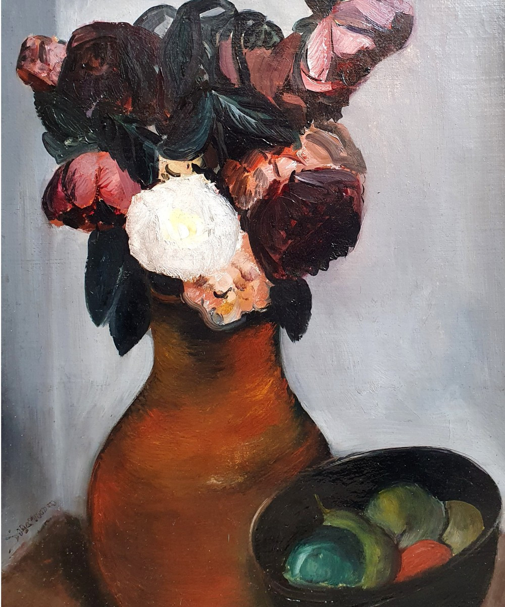 Jacinto Salvadó Still Life With Fruit And Vase Of Flowers Derain Picasso Spanish Artist