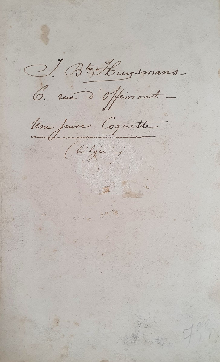 Jan Baptist Huysmans Jewess Coquette In Algiers Pen On Paper 19th Century-photo-1