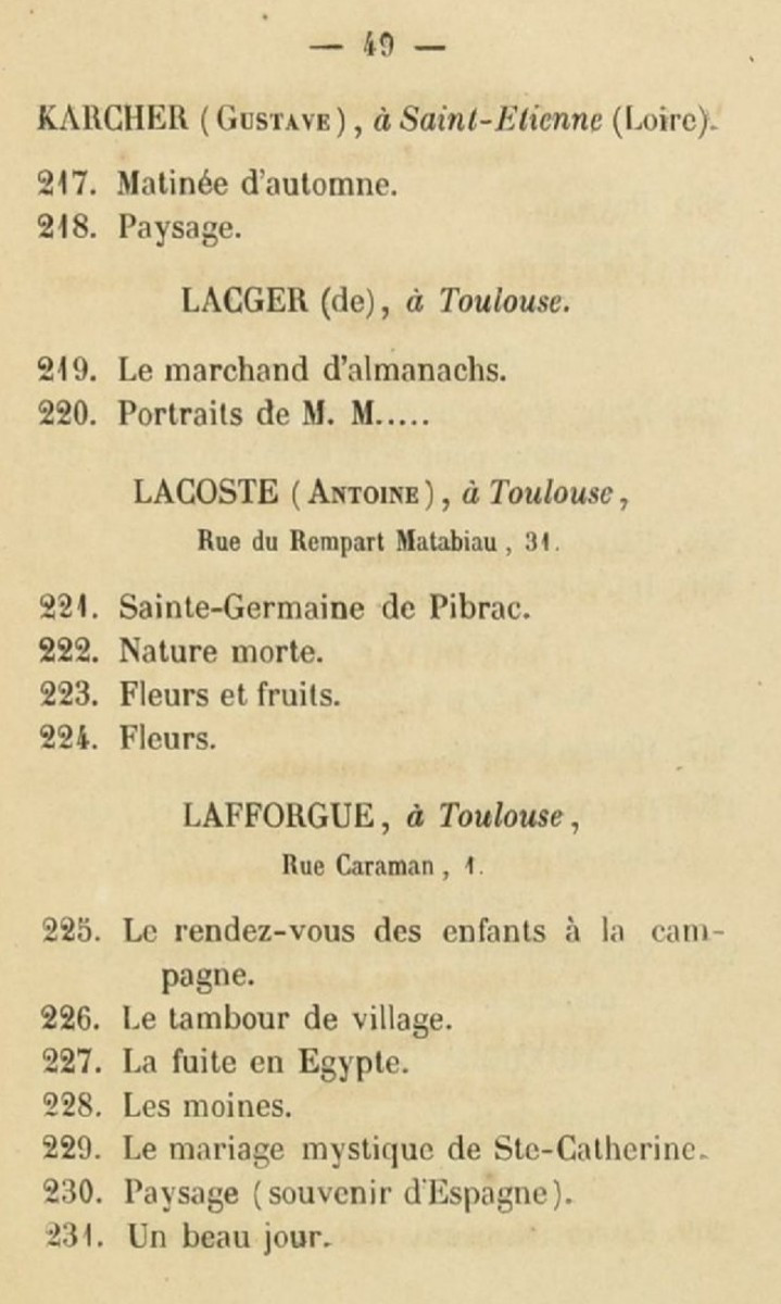 Jean Baptiste Lafforgue Le rendez-vous des enfants à la campagne 1861 Toulouse tableau de salon-photo-6