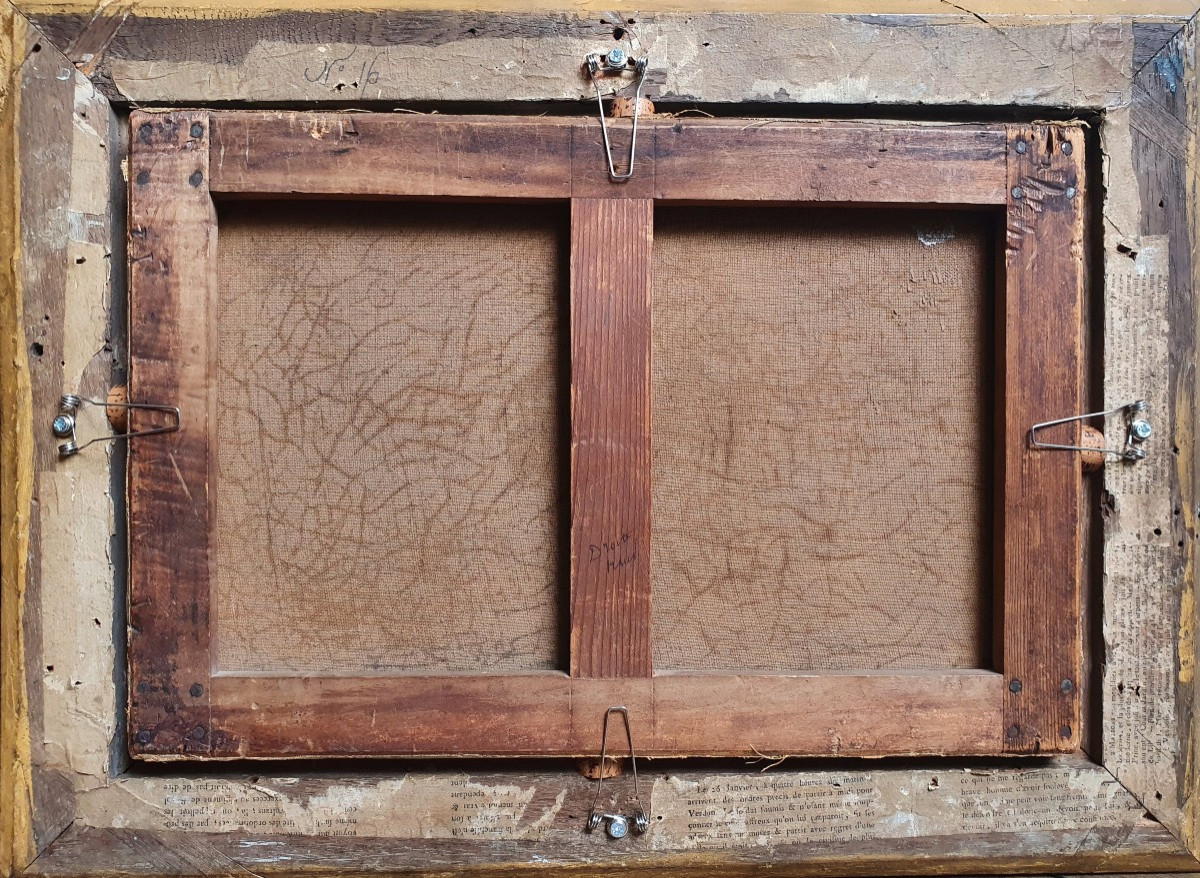 François Joseph Tronville Les pêcheurs au crépuscule huile toile 1847 Marine -photo-3