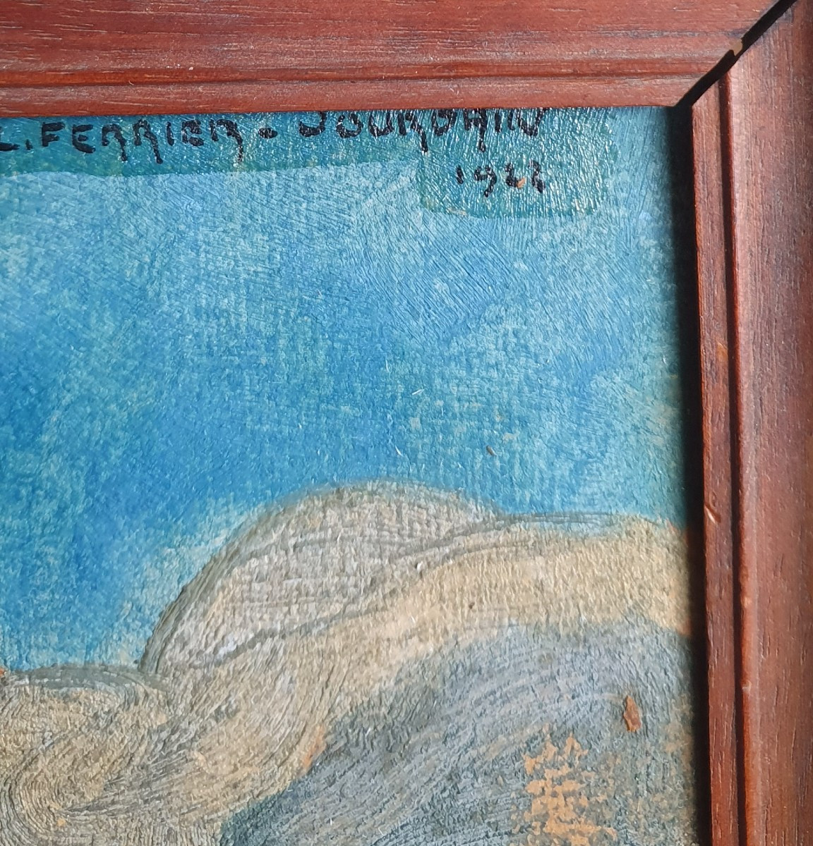 Lucien Ferrier Jourdain Landscape Of The Basque Country Oil On Cardboard 1922 Fauve -photo-4