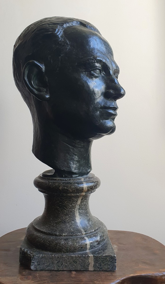 Paul Simon Buste d'homme vers 1920 Andro Fondeur Paris Bronze Portrait