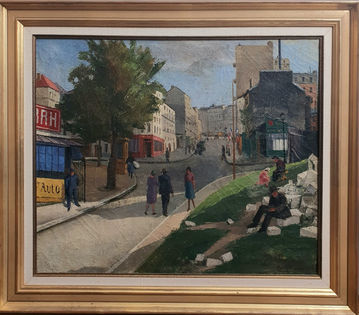 Porte Du Pré Saint Gervais 1927 Paris Serge Henri Moreau Oil On Canvas-photo-2