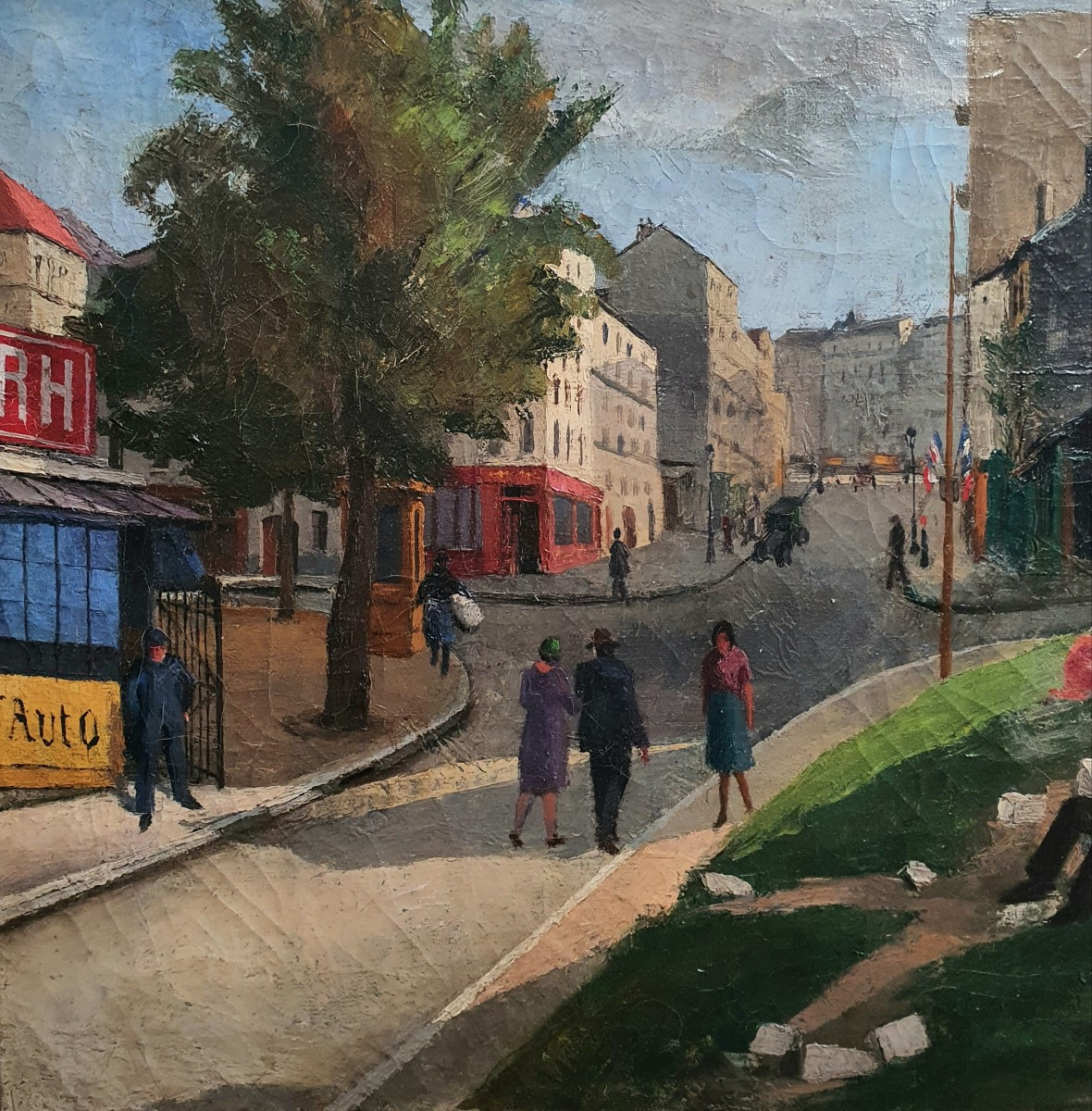 Porte Du Pré Saint Gervais 1927 Paris Serge Henri Moreau Oil On Canvas-photo-3
