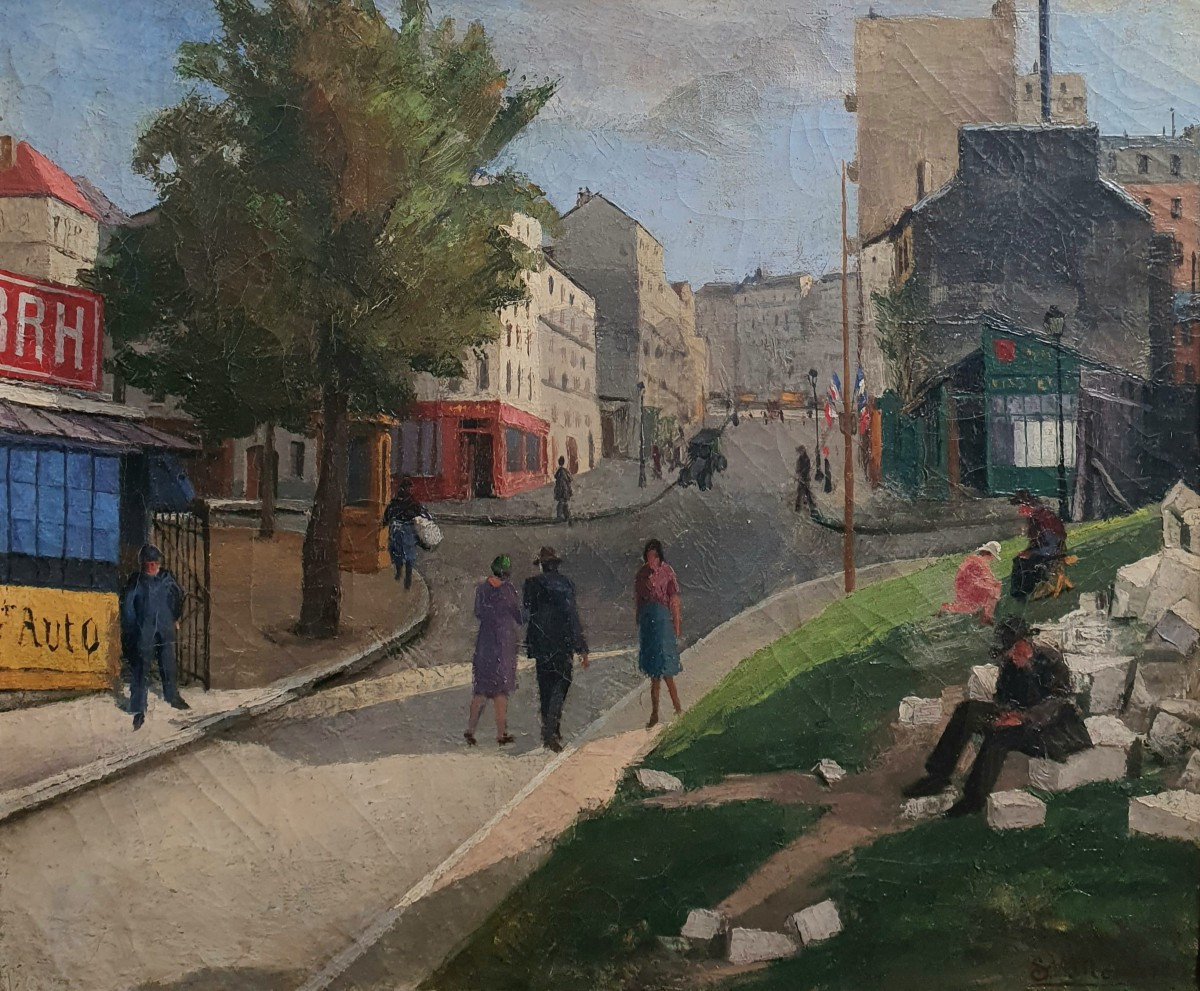 Porte Du Pré Saint Gervais 1927 Paris Serge Henri Moreau Oil On Canvas