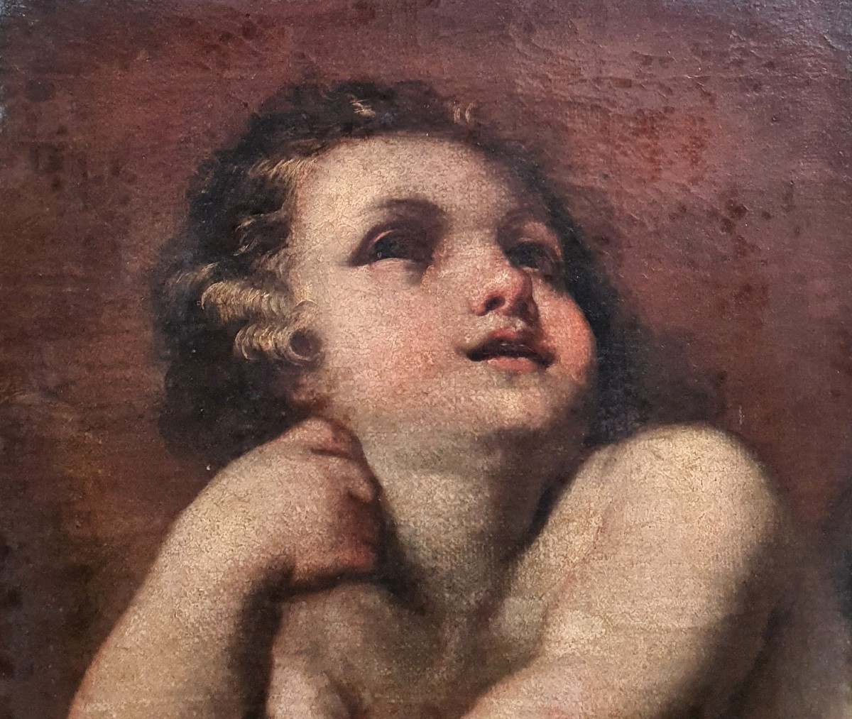 The Child Jesus Italian School Of The 17th Century Oil On Canvas Italy-photo-3