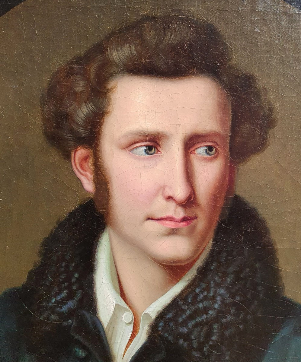 Louis et Victoria Sprückmann Paire de portraits huile sur toile Paderborn Francfort sur le Main-photo-3