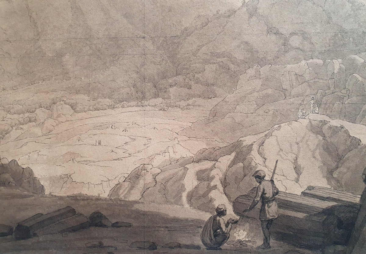 Animated Scene In The Mountains Italy Switzerland Drawing Excavation Site ?-photo-4