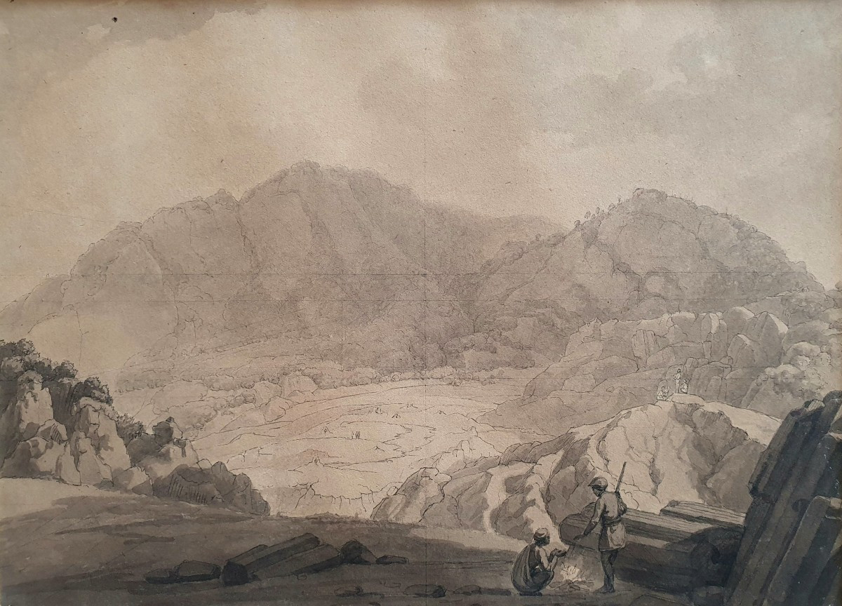 Animated Scene In The Mountains Italy Switzerland Drawing Excavation Site ?
