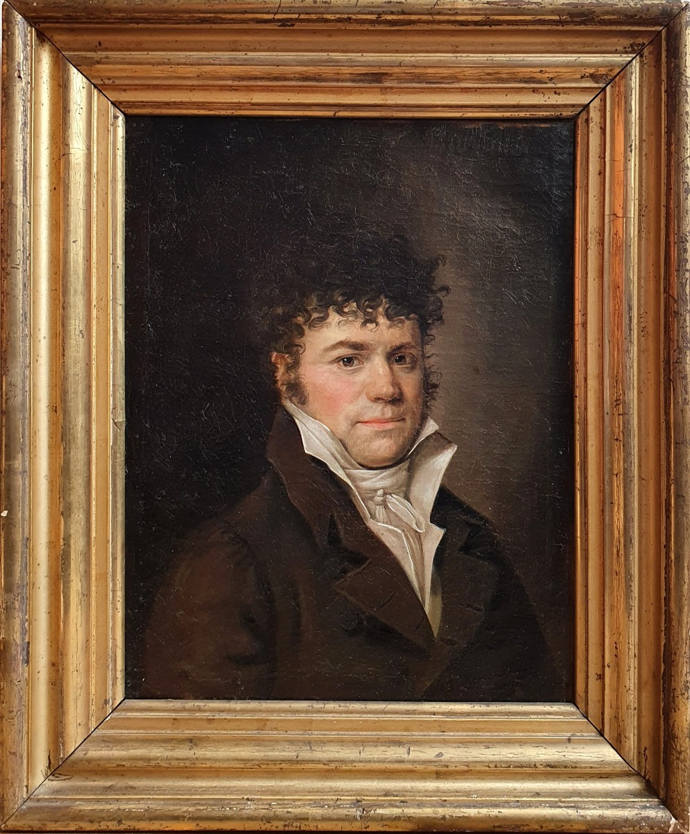 Portrait d'homme début du XIXème siècle huile sur toile 