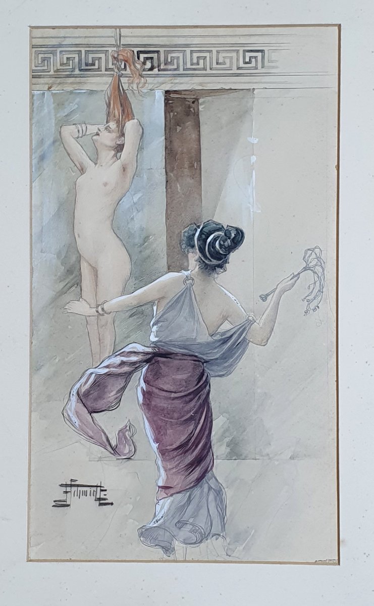 A Correction  Women Watercolor And Gouache On Paper-photo-2