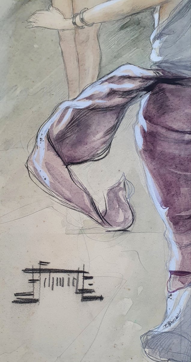 A Correction  Women Watercolor And Gouache On Paper-photo-4