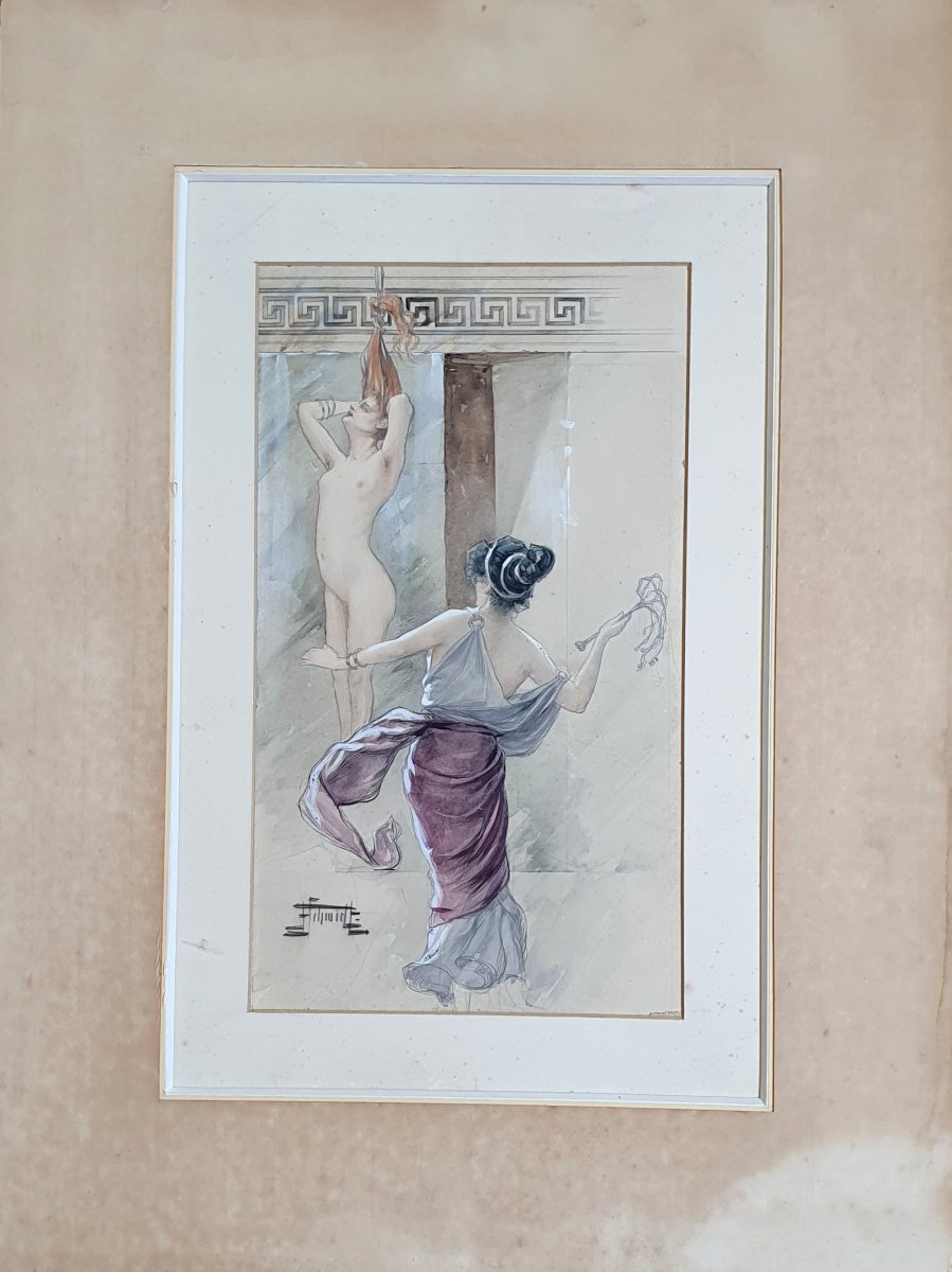 A Correction  Women Watercolor And Gouache On Paper-photo-1