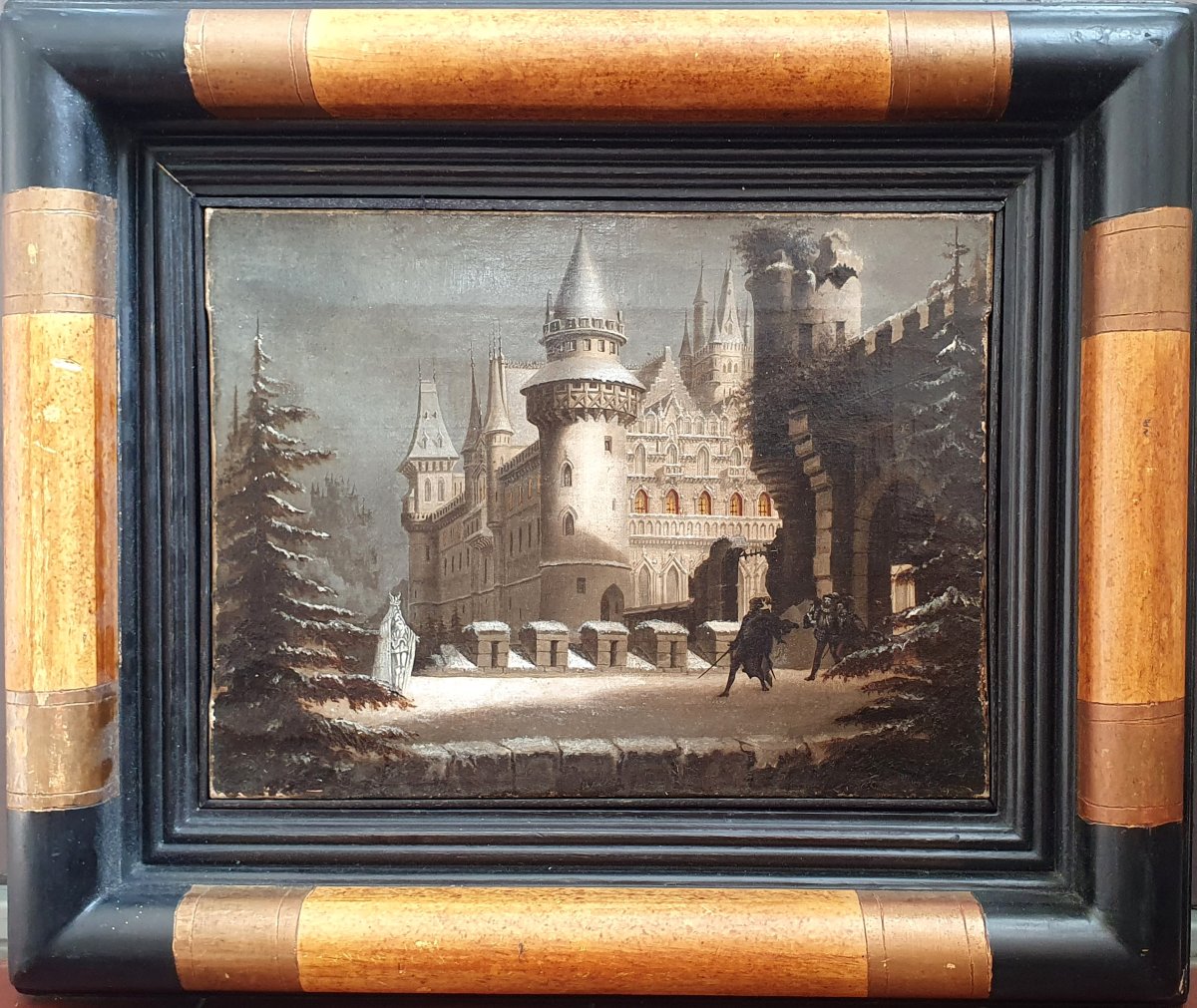 Attributed To Alphonse De Neuville, *hamlet* By Ambroise Thomas, 1868, *ghost*, Denmark, Oil On Canvas -photo-2