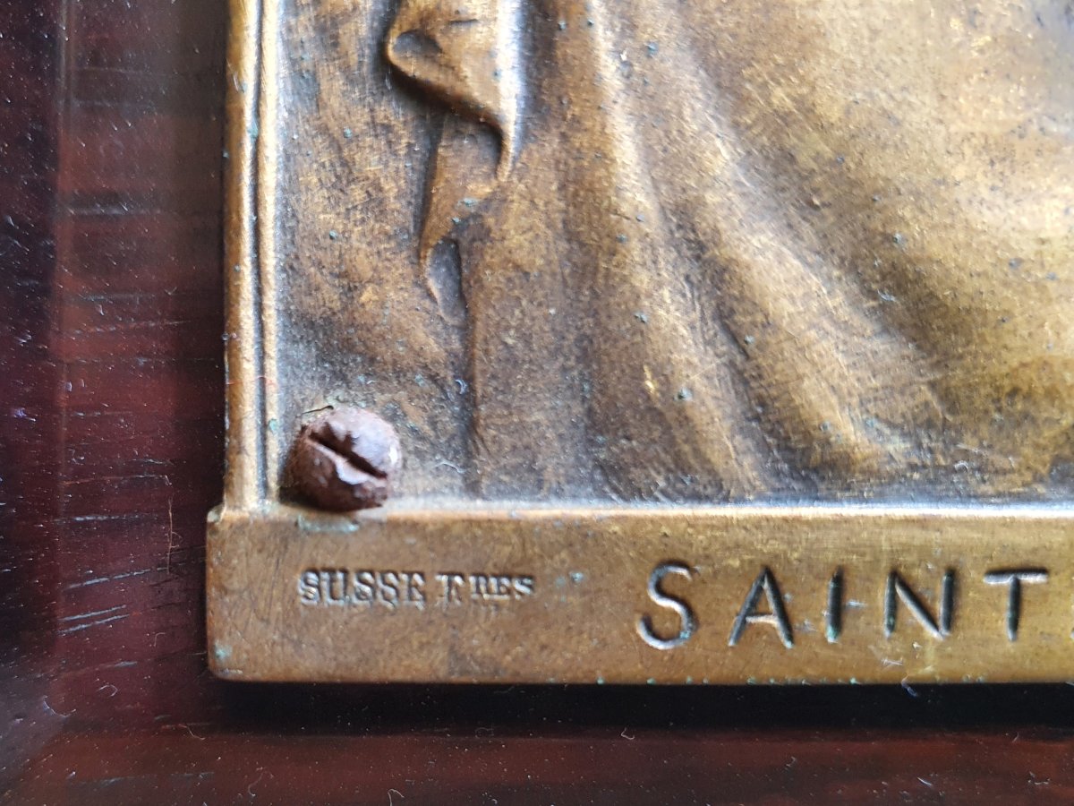 Emile Dropsy, *holy Women At Calvary*, Bronze Bas-relief, Susse Frères, Circa 1900, Brittany-photo-2