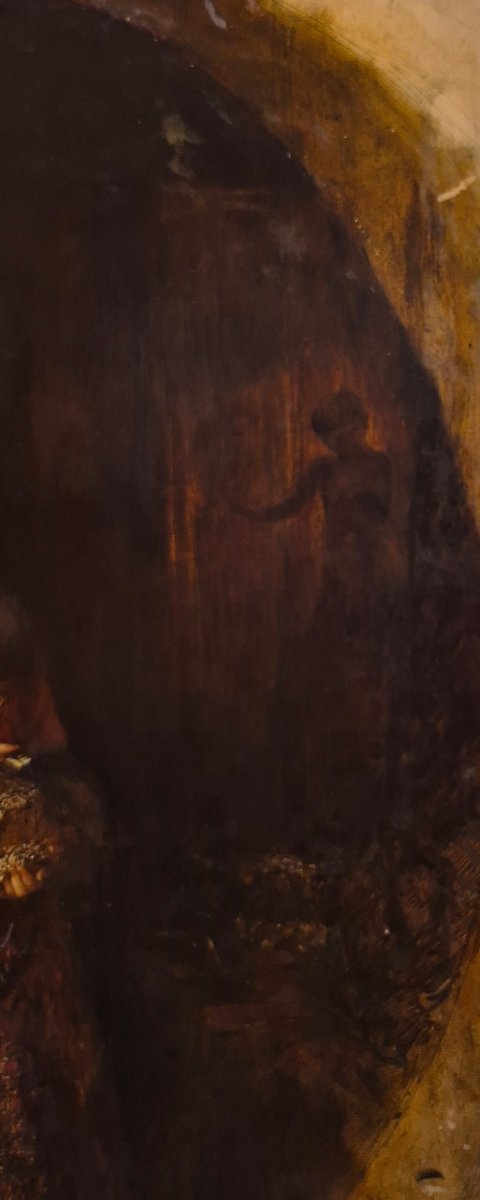 "pandora's Box," Oil On Canvas, 1868, From The Circle Of Gustave Moreau; Signature To Be Identified-photo-2