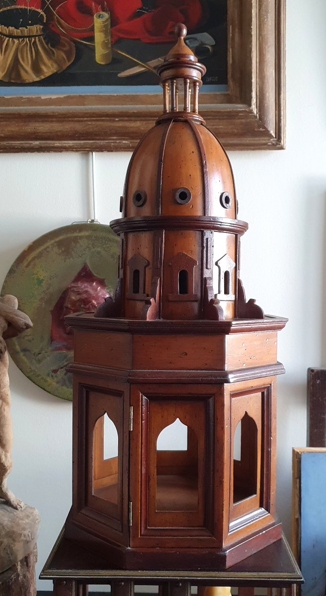 Architectural Model Of A 20th-century Walnut Dome—a Journeyman's Piece-photo-2