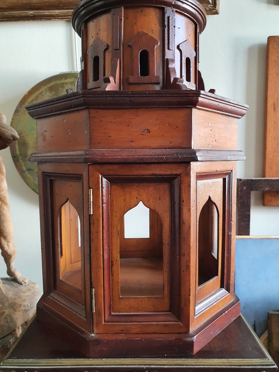 Architectural Model Of A 20th-century Walnut Dome—a Journeyman's Piece-photo-4