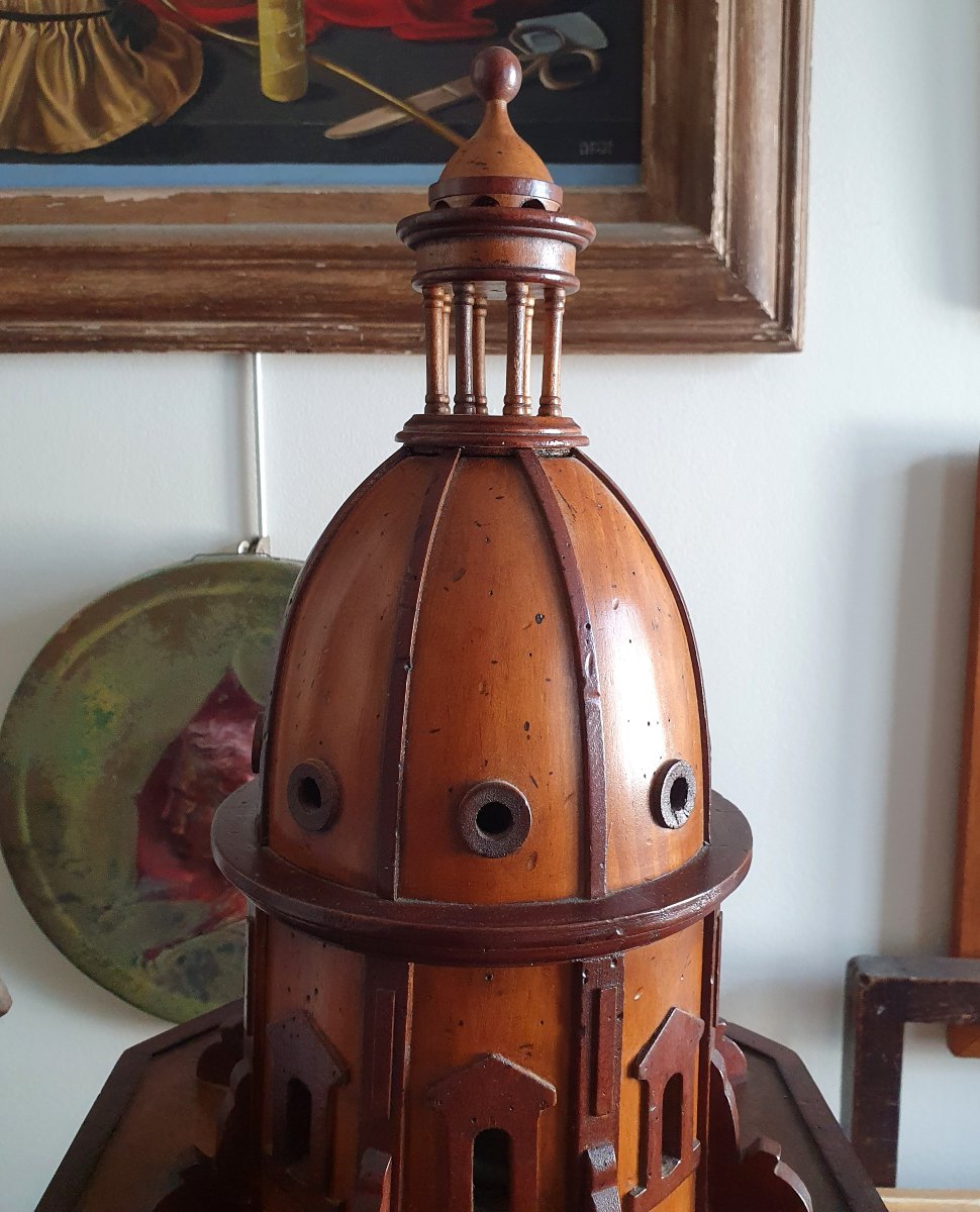 Architectural Model Of A 20th-century Walnut Dome—a Journeyman's Piece-photo-2