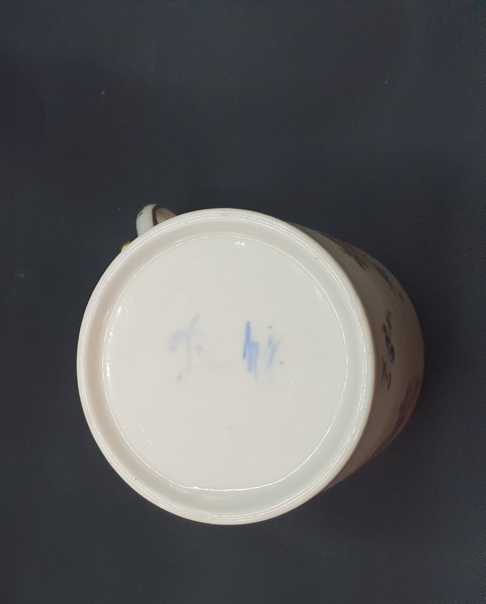 1-litre Cup, Manufacture De Sèvres, 18th Century, Floral Design, Porcelain, 1770 -photo-3