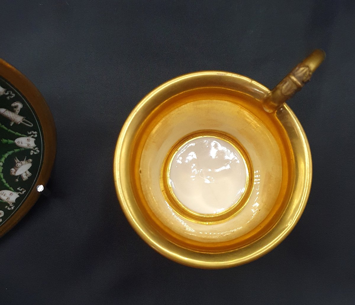 Cup By Sophie Gail, Manufacture Lebon Halley, Classical Music, Empire Porcelain-photo-6