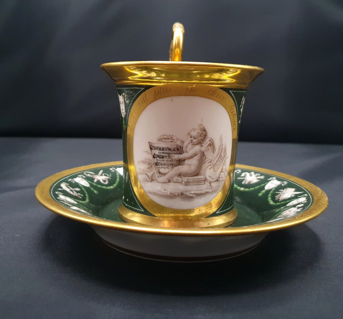 Cup By Sophie Gail, Manufacture Lebon Halley, Classical Music, Empire Porcelain