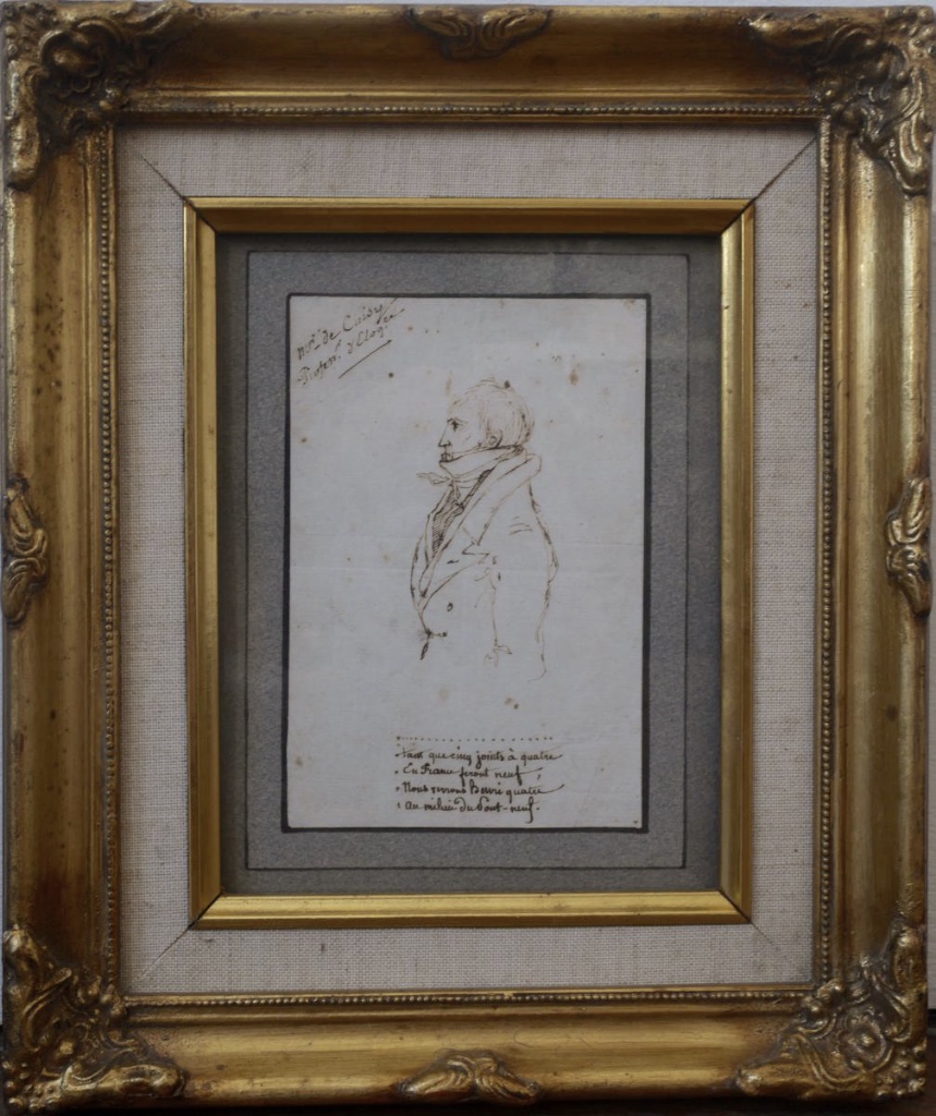 Portrait d'Un Professeur d'éloquence Dessin d'époque Directoire Fin XVIIIème-photo-2